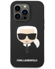 Калъф Karl Lagerfeld - MS Karl Head, iPhone 14 Pro Max, черен